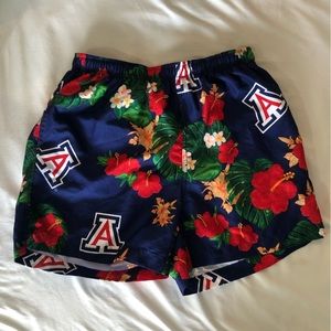 Arizona Wildcats Floral Hawaiian Swimming Trunks